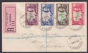 Click for more photos and details Southern Rhodesia 1935 KGV Silver Jubilee Registered First Day Cover w MIAMI Pmk