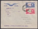 Click for more photos and details Southern Rhodesia 1935 KGV 3d and 1d First Flight Cover Used SALISBURY to UMTALI