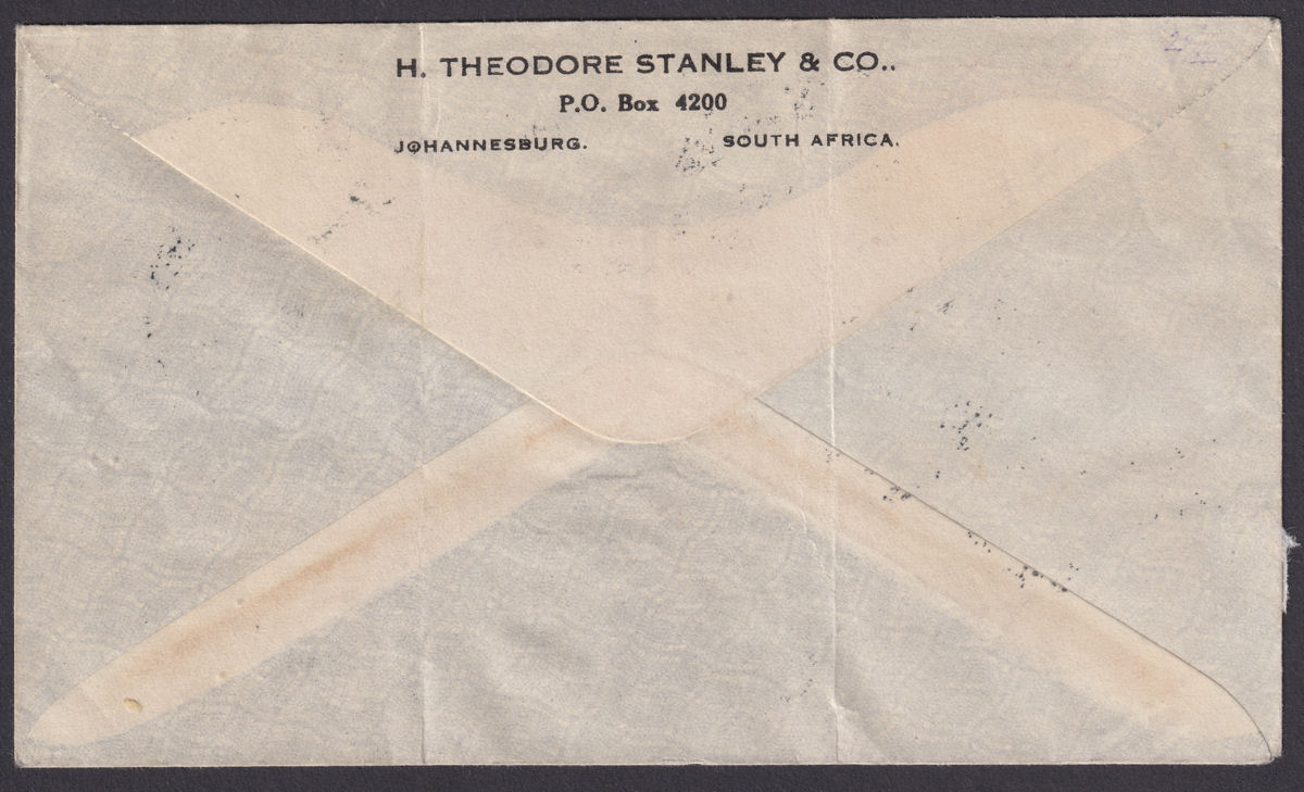 Southern Rhodesia 1937 KGVI Coronation First Day Cover LONELY MINE to S. Africa 
