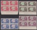 Click for more photos and details Southern Rhodesia 1935 KGV Silver Jubilee Block Set Mint SG31-34 c£120 imprints
