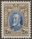 Southern Rhodesia 1931 KGV Field Marshal 2sh6d Blue and Drab perf 12 Mint SG26