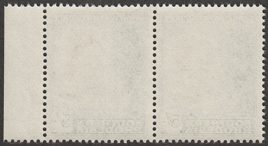 Southern Rhodesia 1953 QEII 5sh Yellow-Brown and Deep Green Pair Mint SG89