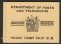 Click for more photos and details Southern Rhodesia 1954 QEII Booklet 2sh6d Yellow on Black Complete SB5 cat £75