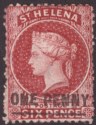 Click for more photos and details St Helena 1864 QV 1d Lake type A perf 12½ Unused SG6 cat £70 as mint