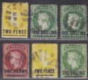Click for more photos and details St Helena 1871-80 QV Surcharge Selection to 1sh Used