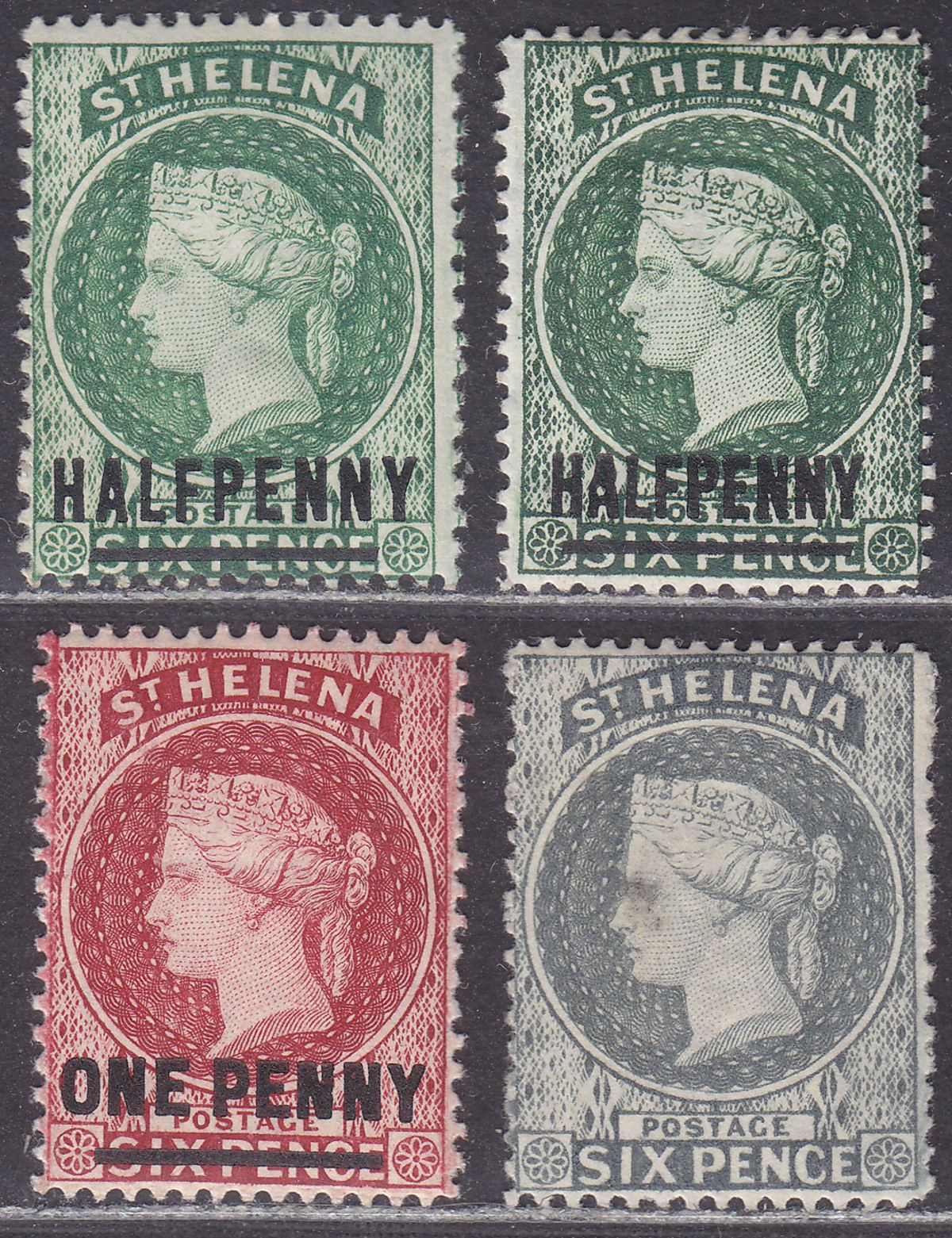 St Helena 1884-94 Queen Victoria Part Set to 6d Mint