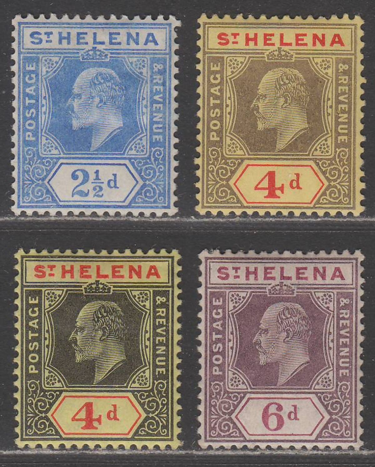 St Helena 1908 King Edward VII Set to 6d Mint SG64-67a