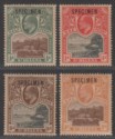 Click for more photos and details St Helena 1903 KEVII SPECIMEN Overprint Part Set to 1sh Mint - heavily toned