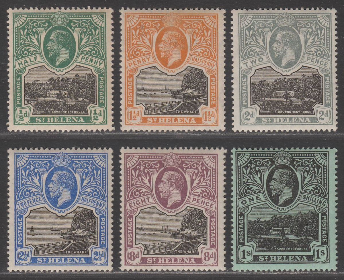 St Helena 1912 King George V Part Set to 1sh Mint