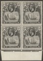 Click for more photos and details St Helena 1936 KGV ½d Grey-Black and Black Block of Four Mint SG97h cat £56
