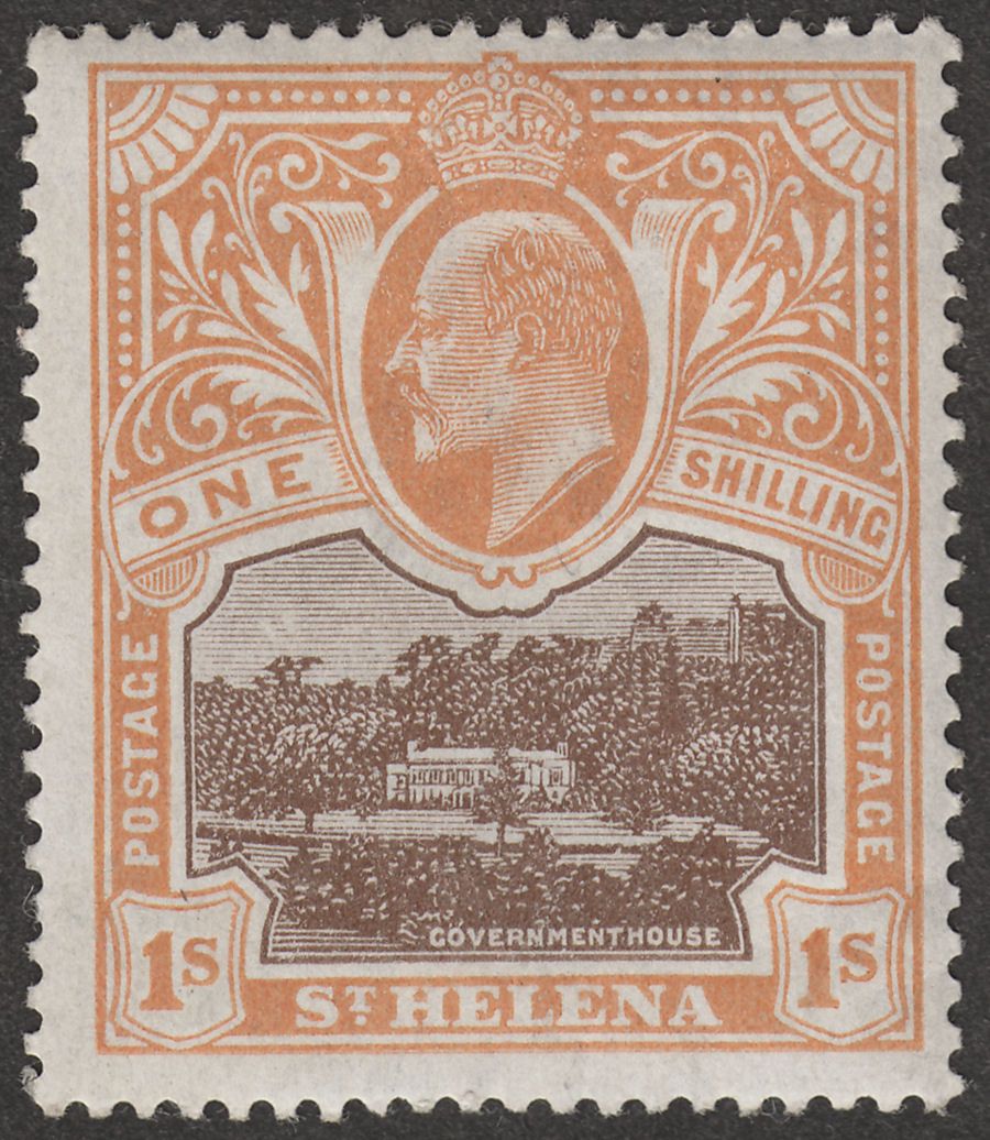 St Helena 1903 KEVII 1sh Brown and Brown-Orange Mint SG59 cat £26
