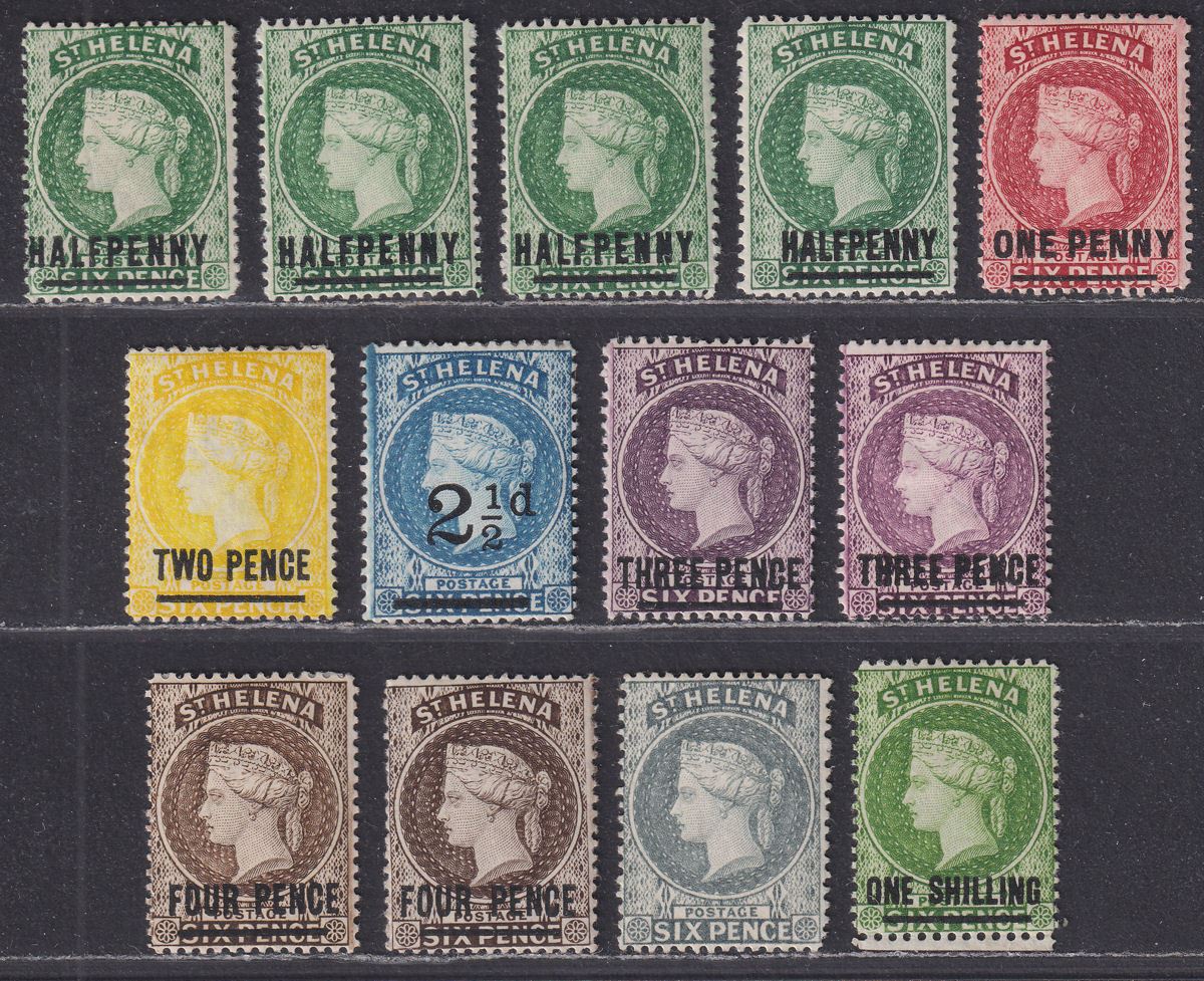 St Helena 1884-94 Queen Victoria Part Set Mint SG35-45 cat £120