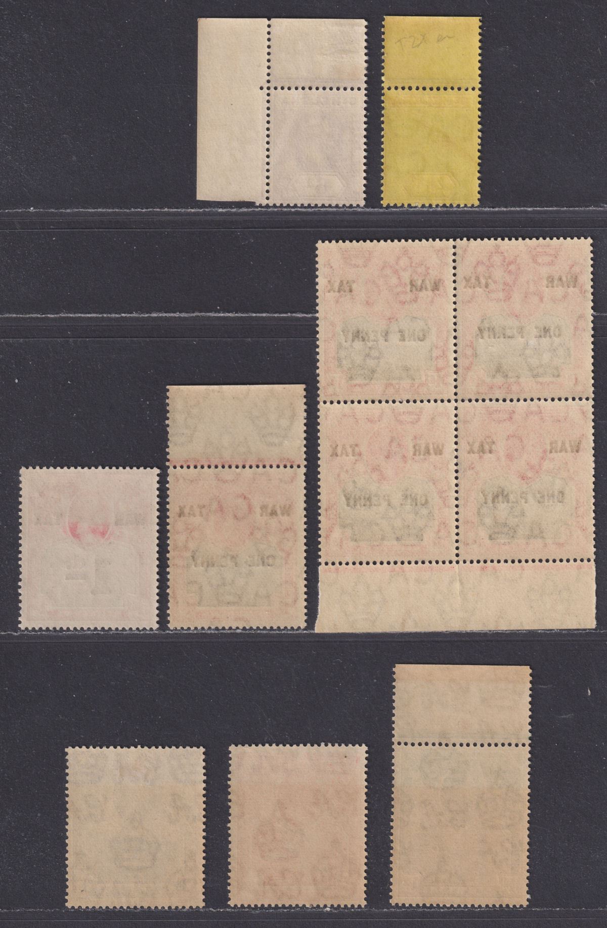 St Helena 1912-22 King George V Selection to 6d Mint