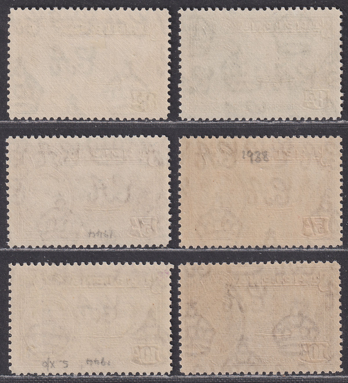 St Helena 1938-44 KGVI Badge 8d, 5sh, 10sh Shades Mint SG 136a SG139-140