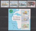St Helena 1990 QEII Maiden Voyage of St. Helena Set + MS Mint SG572-MS576