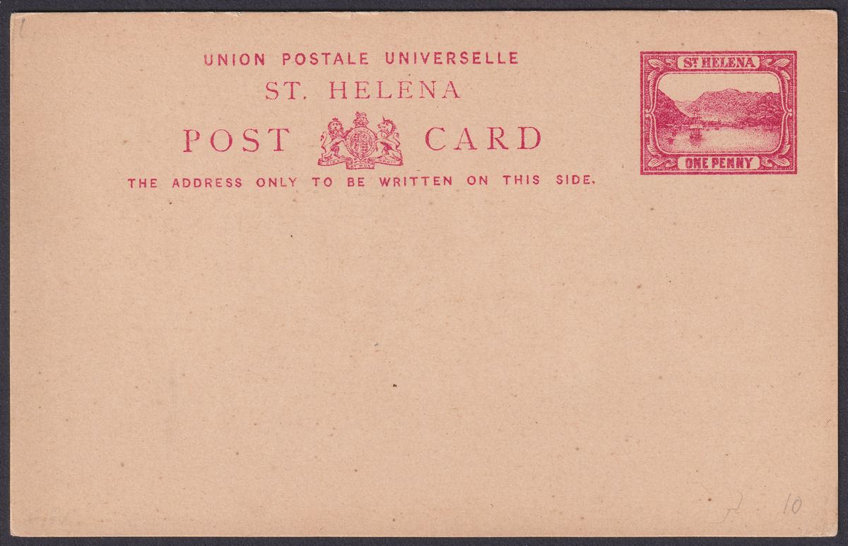 St Helena 1896 QV 1d Carmine Postal Stationery Postcard Unused