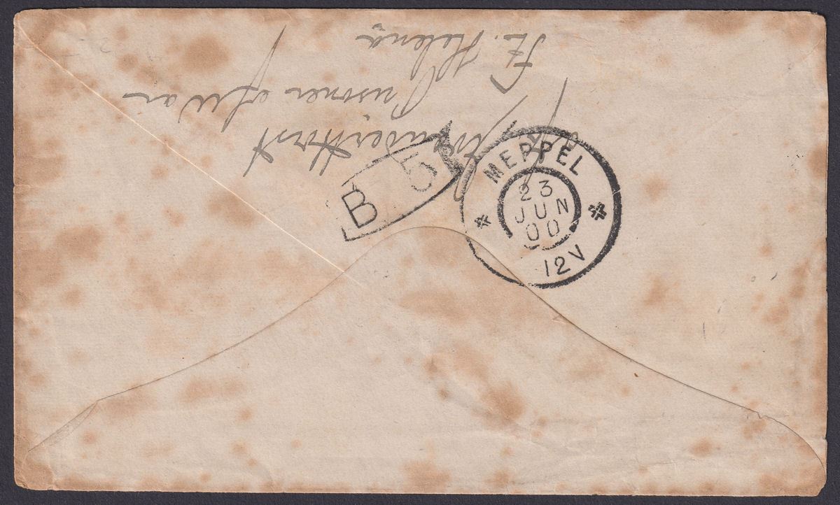 St Helena 1900 QV 2½d Surch Cover Holland w JHMS Prisoner of War Censor Mark