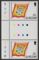 Click for more photos and details St Helena 1986 QEII Banners 33p wmk Crown to Right Gutter Pair Mint SG476w