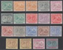 Click for more photos and details St Kitts-Nevis 1920-29 King George V Part Sets Mint SG24-47b