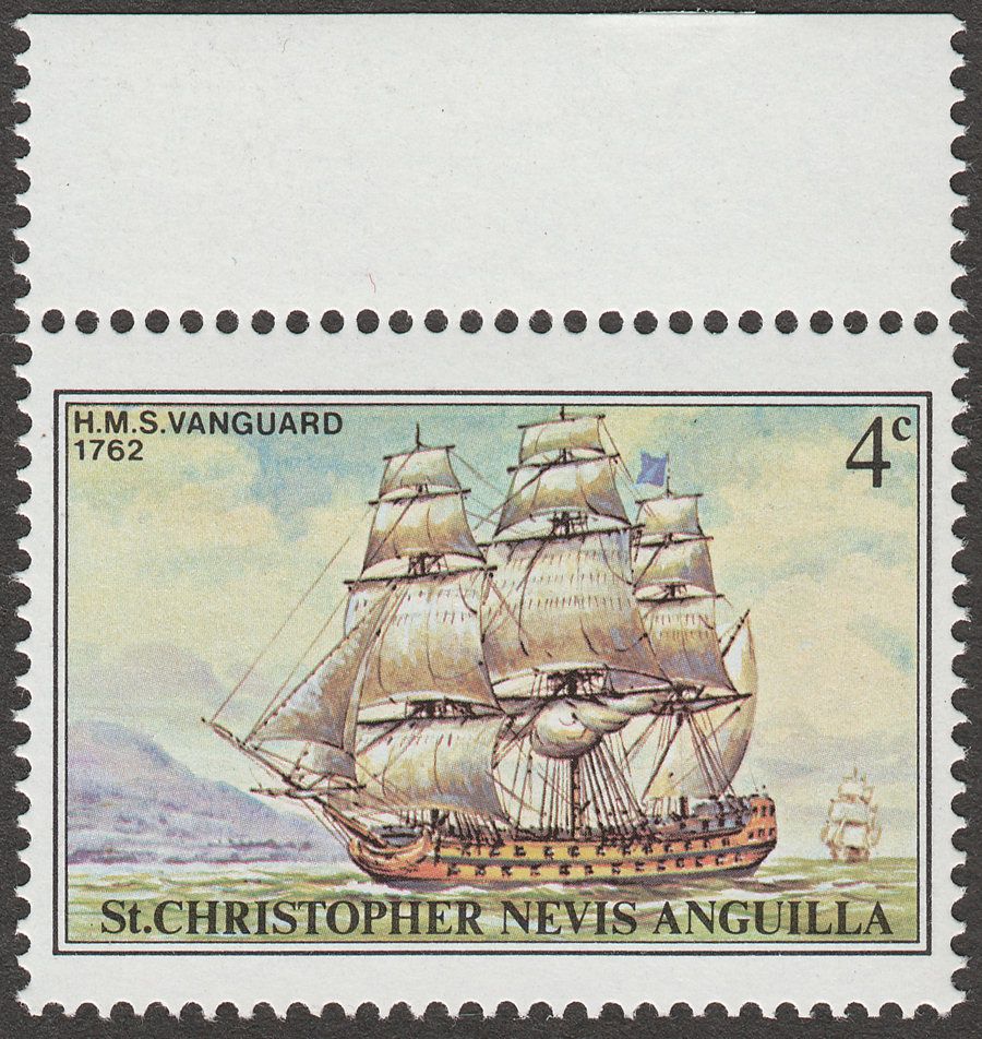 St Kitts 1980 Ship 4c with Missing Overprint Mint SG42a