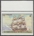 Click for more photos and details St Kitts 1980 Ship 4c with Missing Overprint Mint SG42a