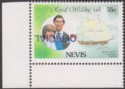Click for more photos and details Nevis 1983 QEII Royal Wedding Official Overprint Inverted 55c Mint SG O25gc