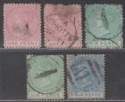 Click for more photos and details St Christopher 1870-82 Queen Victoria Selection to 6d Used -some heavily damaged