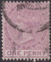 St Christopher 1882 QV 1d Dull Magenta Used SG12 cat £80