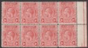 St Vincent 1921 KGV 1d Red Marginal Block of Eight Mint SG132a