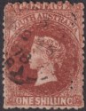 South Australia 1869 Queen Victoria 1sh with Extra Perforations Used SG83var