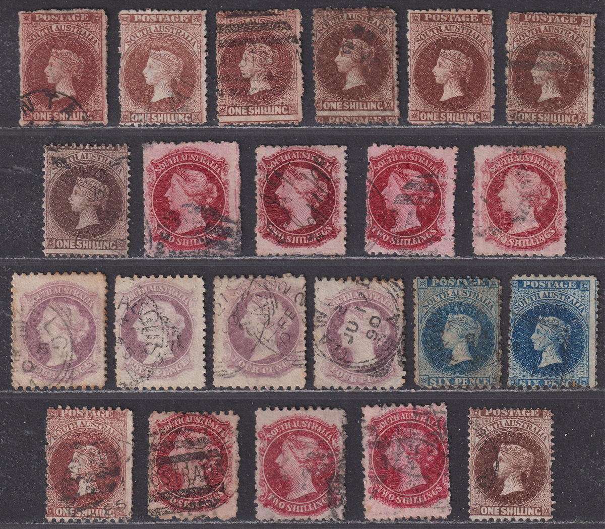 South Australia 1868-1901 Queen Victoria Selection to 2sh Used 