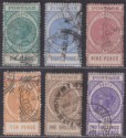 South Australia 1904 QV Thick Postage Selection to 2sh6d Used some faults