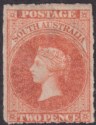 South Australia 1860 QV Rouletted 2d Pale Vermilion Unused SG25 cat £225 as mint