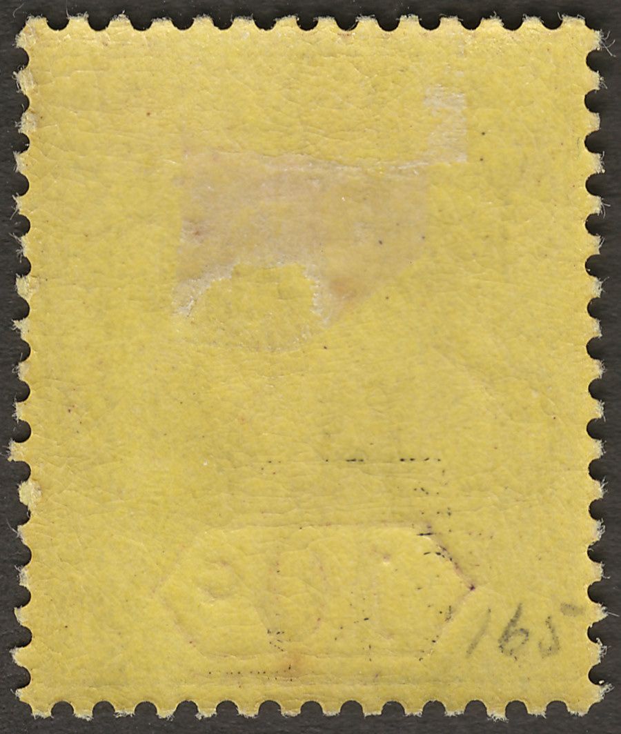 Malaya Straits Settlements 1912 KEVII 10c Purple on Yellow Chalky Mint SG159a