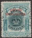 Malaya Straits Setts 1906 KEVII Overprint on Labuan 25c perf 14½-15 Used SG149a