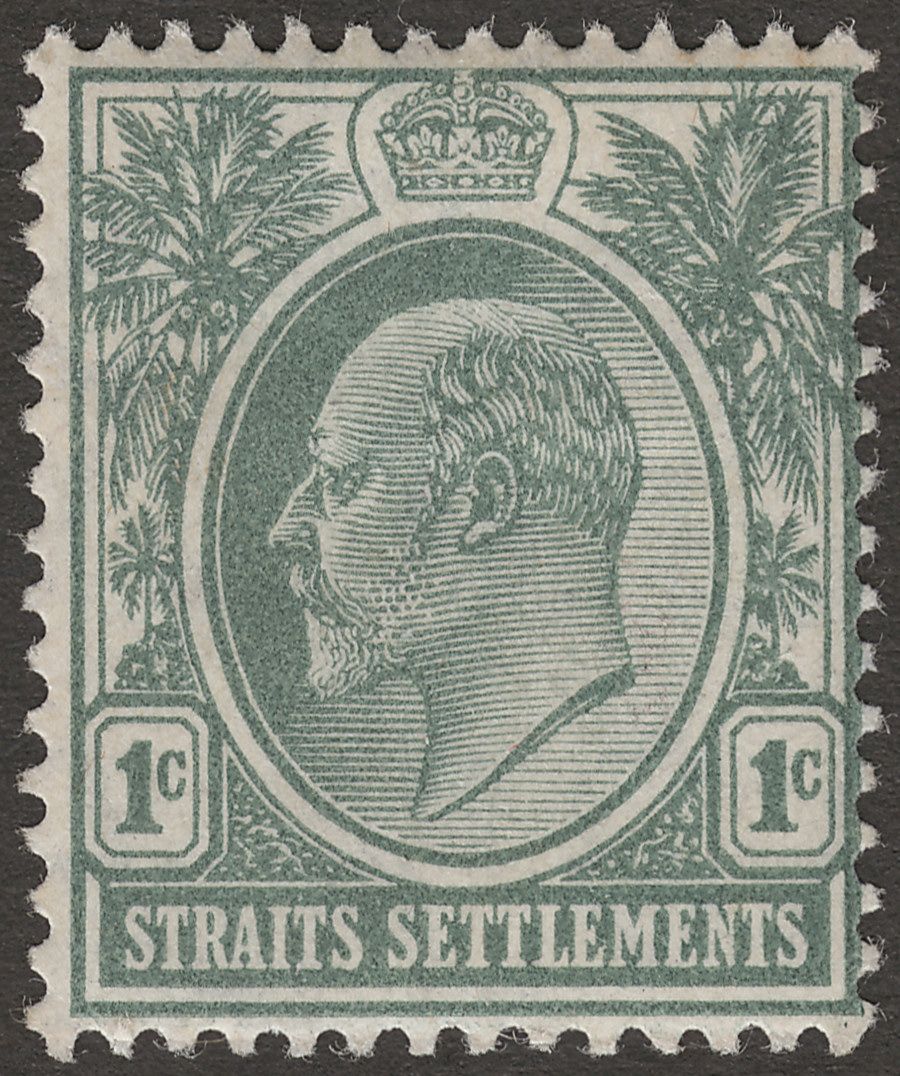 Malaya Straits Settlements 1904 KEVII 1c Deep Green Ordinary Mint SG127