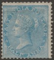 Click for more photos and details India 1856 QV ½a Pale Blue Mint SG38 cat £110 unwatermarked
