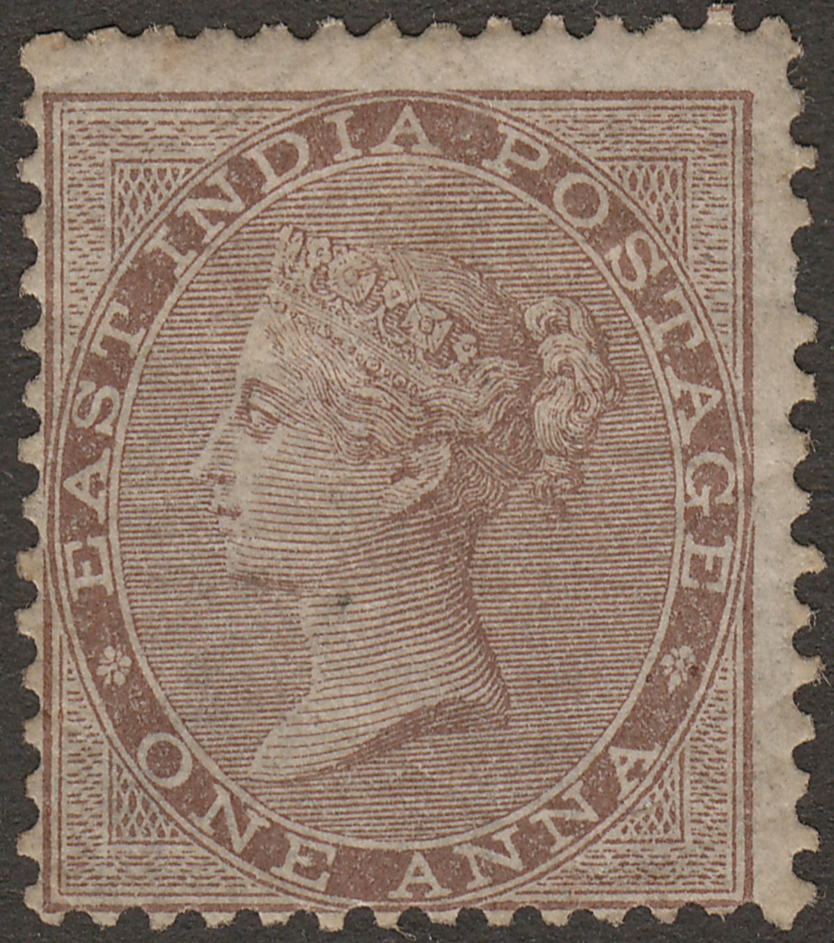 India 1856 QV 1a Brown Mint SG39 cat £85