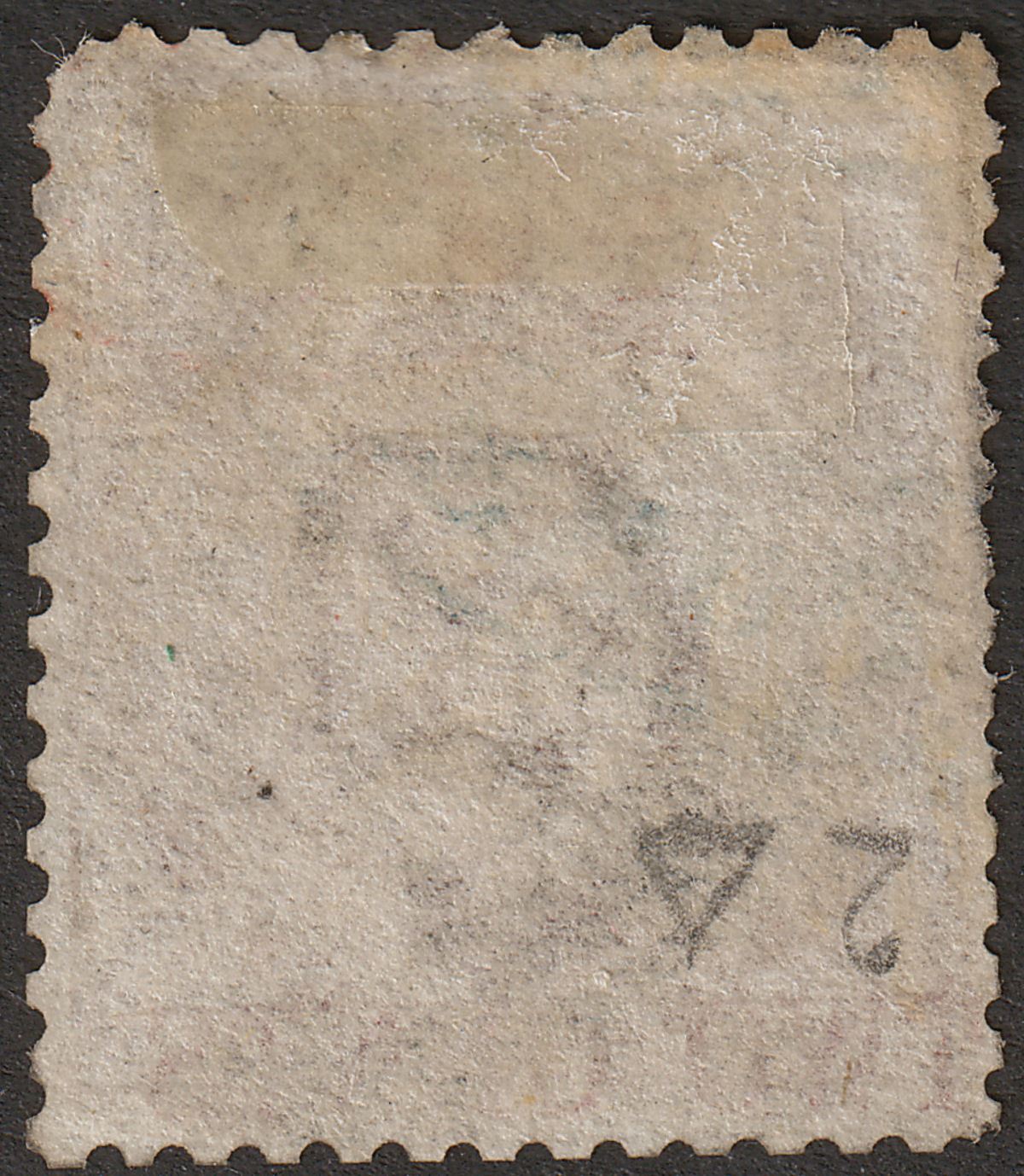 Malaya Straits Settlements 1867 QV Surcharge India 2c on 1a Brown Used SG2 FAULT