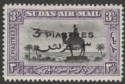 Click for more photos and details Sudan 1938 KGVI Air Overprint 3p on 3½p Black and Violet perf 14 Mint SG75