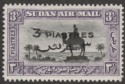 Sudan 1938 KGVI Air Overprint 3p on 3½p Black and Violet perf 14 Mint SG75