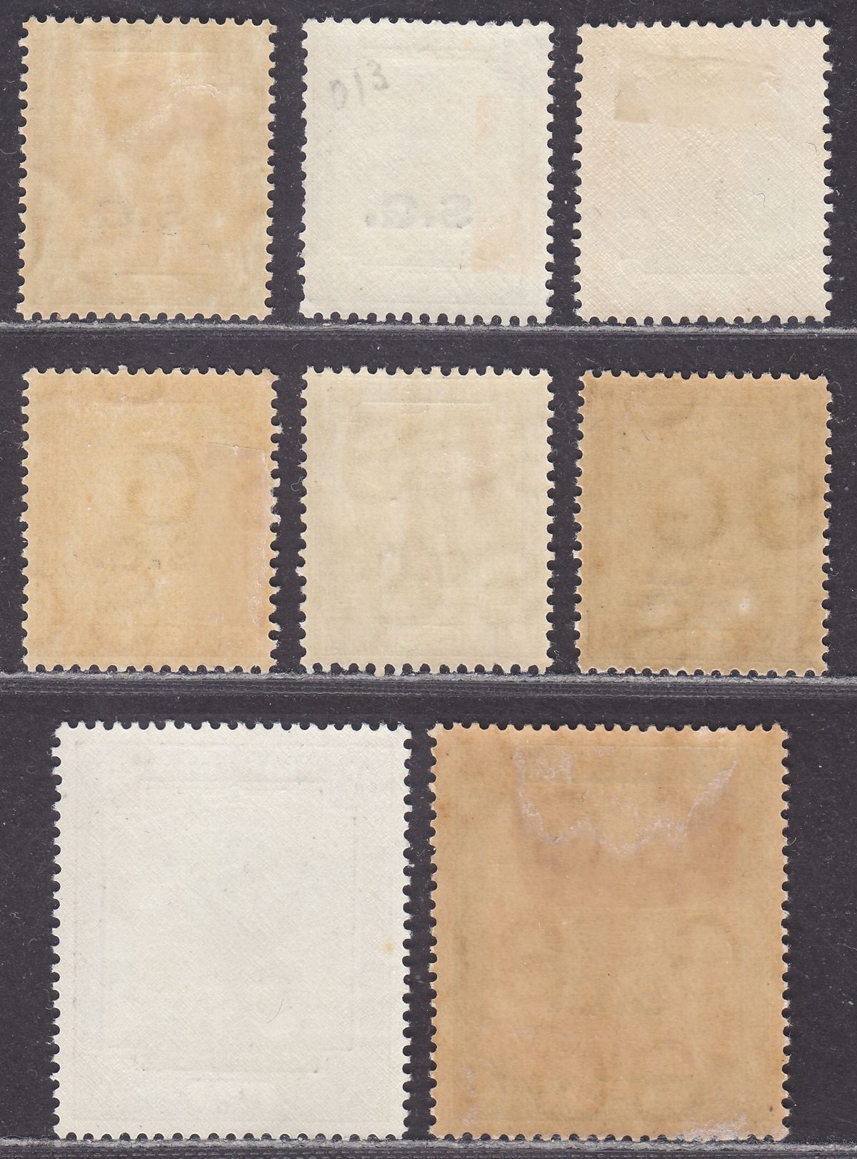 Sudan 1936-46 KGVI Official SG Overprint Part Set to 8p Mint with gum toning