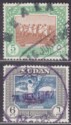 Click for more photos and details Sudan 1951 KGVI Pictorials 5p, 6p Used with NZARA, NURI Postmarks