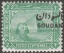 Sudan 1897 QV 2m Green Misaligned Soudan Overprint Mint SG3var