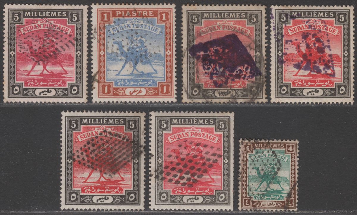 Sudan 1898-1922 QV-KGV Camel Postman Selection to 1p Used Retta Postmarks