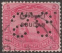 Click for more photos and details Sudan 1900 QV Official SG Perfin 5m Rose-Carmine Used SG O1 cat £16