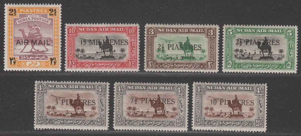 Sudan 1935 KGV Airmail Surcharge Set Mint SG68-73 cat £15