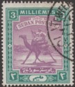 Sudan 1900 QV Camel Postman 3m Used with TEWFEKIA Proud D5 Postmark