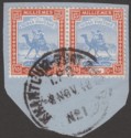 Click for more photos and details Sudan 1948 Camel Postman 15m x2 Used on Piece w KHARTOUM-PORT SUDAN TPO Postmark