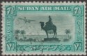 Sudan 1937 KGV Airmail 7½p Green and Emerald p11½x12½ Used SG57c